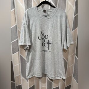 God Is Good Gildan Light Gray Graphic Tee